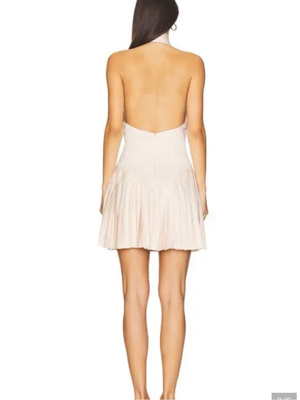 More To Come / Revolve Rilee Cowl
Neck Pleated Mini Dress in Champagne.